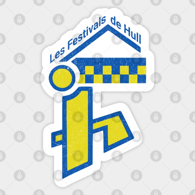 Vintage Hockey Team Hull Festivals 1970s Hull Quebec Sticker by Yesteeyear